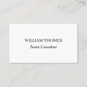 Carte de visite élégante blanche minimaliste moder
