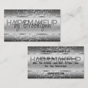 Carte De Visite Élégante Calligraphie de Parties scintillant douce