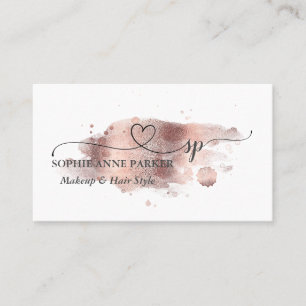 Carte De Visite Élégante calligraphie Gold Professional Beauty Sal
