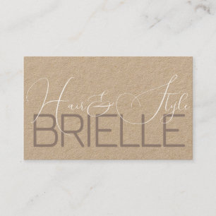 Carte De Visite Élégante calligraphie moderne Signature Photo