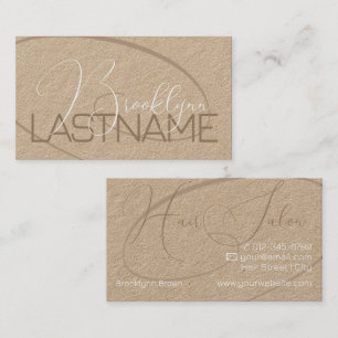 Carte De Visite Élégante Calligraphie Moderne Signature Salon des 