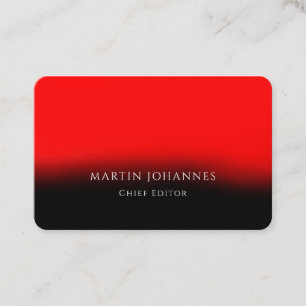 Carte de visite élégante chic rouge noir