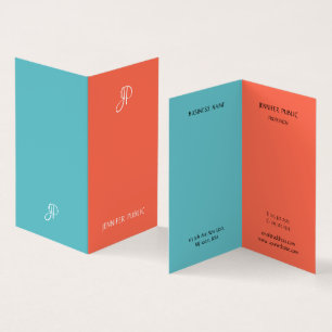 Carte De Visite Élégante couleur Professional Monogram Modèle