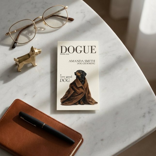 Carte de visite élégante de Dogue avec Dachshund n (Créateur téléchargé)