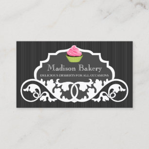 Carte De Visite Élégante décoration de boulangerie Cupcake