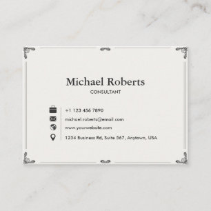 Carte de visite élégante Design moderne 3,5" × 2