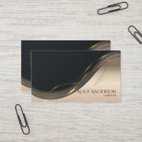 Carte de visite élégante en or noir de luxe pour a