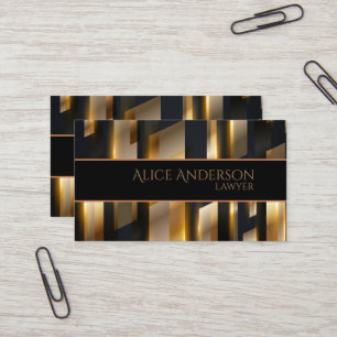 Carte de visite élégante en or noir de luxe pour a