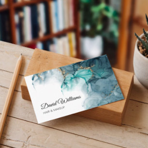 Carte De Visite Élégante encre d'alcool avec éléments de parties s