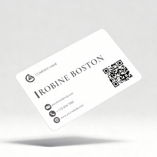 Carte de visite élégante et minimaliste avec code
