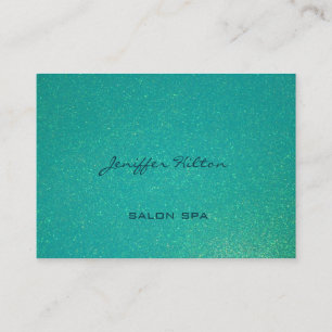 Carte De Visite Élégante et professionnelle chic aqua glittery tur
