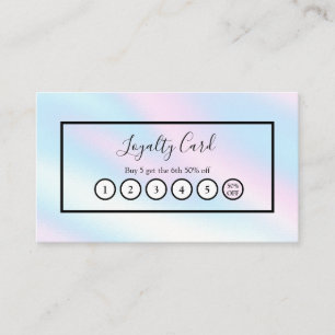Carte De Visite Élégante Fidélité Minimaliste Holographique