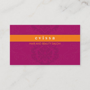 CARTE DE VISITE élégante finesse rose chaud orange