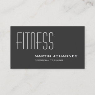 Carte de visite élégante grise d'entraîneur person