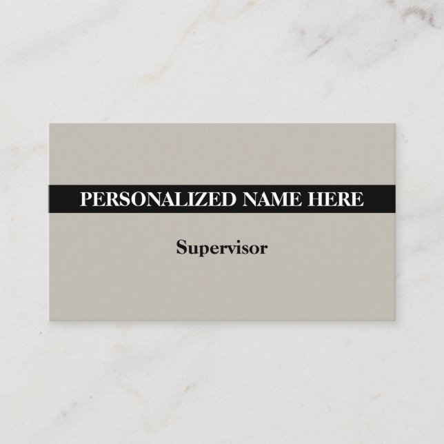Carte de visite élégante, humble et simple (Devant)