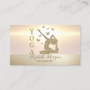 Carte De Visite Élégante Instructrice de Yoga Féminine Moderne ave