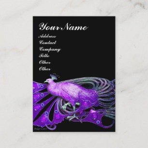 CARTE DE VISITE ÉLÉGANTE JUMEAU DE MODE PURPLE PURPLE NOIR
