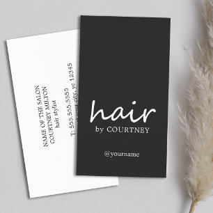 Carte De Visite Élégante liste minimaliste des cheveux blancs no