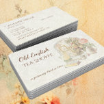 Carte De Visite Elégante maison victorienne Vintage de thé antique<br><div class="desc">Elégant Victorian Era Vintage Antique Tea House Configurer modèle de carte de visite. Personnalisez-le avec vos propres informations ou customisez-le davantage si vous devez ajouter du texte, modifier la disposition, la police, la couleur de police, la taille de police ou la taille du carte de visite. Entièrement personnalisable, ajoutez ce...</div>