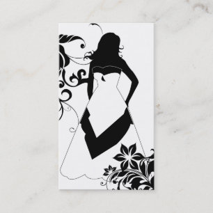 Carte De Visite Élégante Mariée Silhouettée