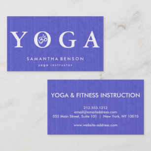 Carte De Visite Élégante méditation de Yoga Logo