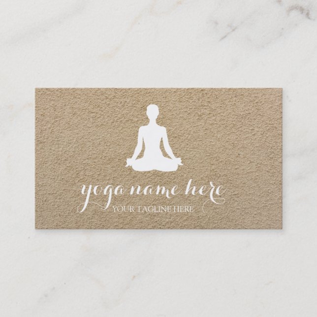 Carte De Visite Elégante Méditation Om Logo Yoga (Devant)
