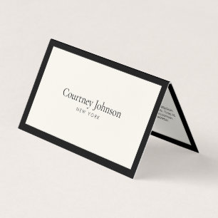 Carte De Visite Elégante minimaliste Boutique de luxe noir/ivoire