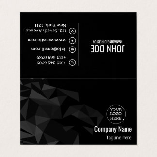 Carte de visite élégante noire et grise moderne