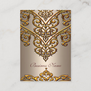 Carte de visite élégante or sur superposition de c