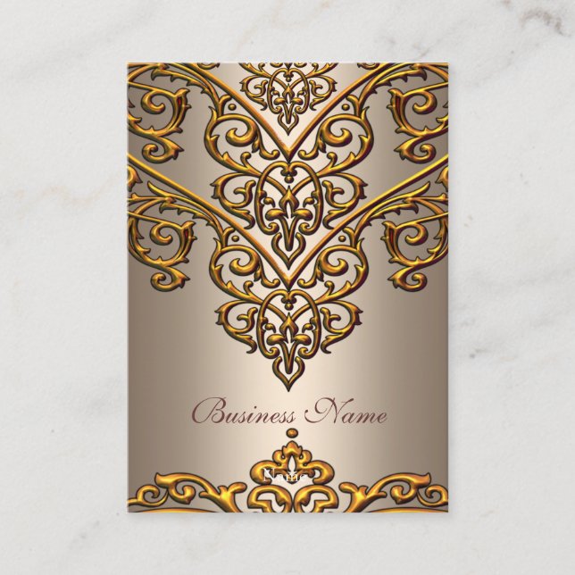 Carte de visite élégante or sur superposition de c (Devant)