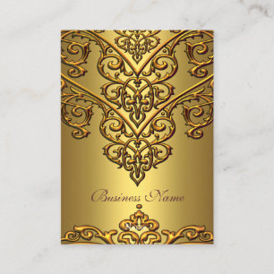 Carte de visite élégante or sur superposition or