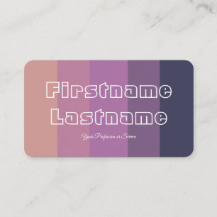 Carte De Visite Élégante palette de couleurs violet calligraphie Q