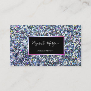 Carte De Visite Elégante Parties scintillant colorée moderne, Cadr