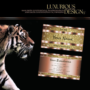 Carte De Visite Elégante Parties scintillant or Étincelle Étoiles