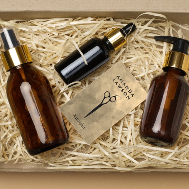 Carte De Visite Elégante Peigne de mouton gris Aquarelle (Créateur téléchargé)