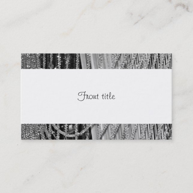 Carte De Visite Élégante perles de verre suspendues (Devant)