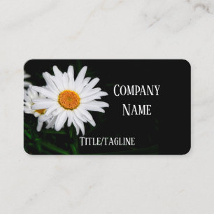 Carte De Visite élégante photo de fleur marguerite blanche personn