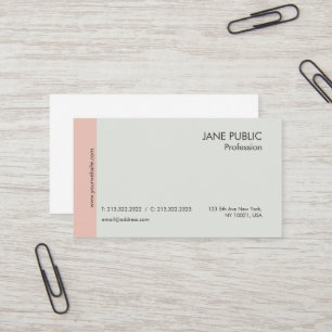 Carte De Visite Élégante Plain Moderne Professionnel Chic Beige