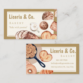 Carte de visite élégante pour boulangerie – Carte 
