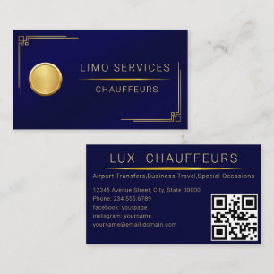 Carte de visite élégante pour chauffeur de taxi so