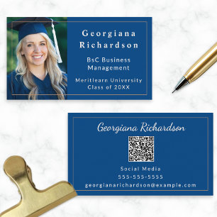 Carte de visite élégante pour diplômé Entreprise N