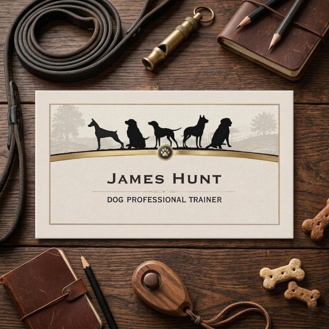 Carte de visite élégante pour dresseur de chien no (Créateur téléchargé)