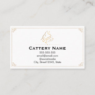 Carte de visite élégante pour élevage de chats Ben