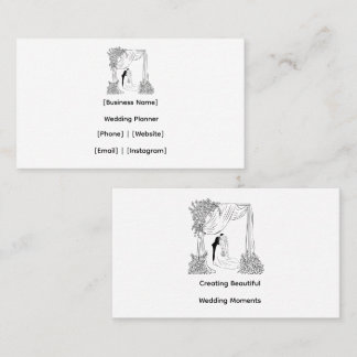 Carte de visite élégante pour organisateur de mari