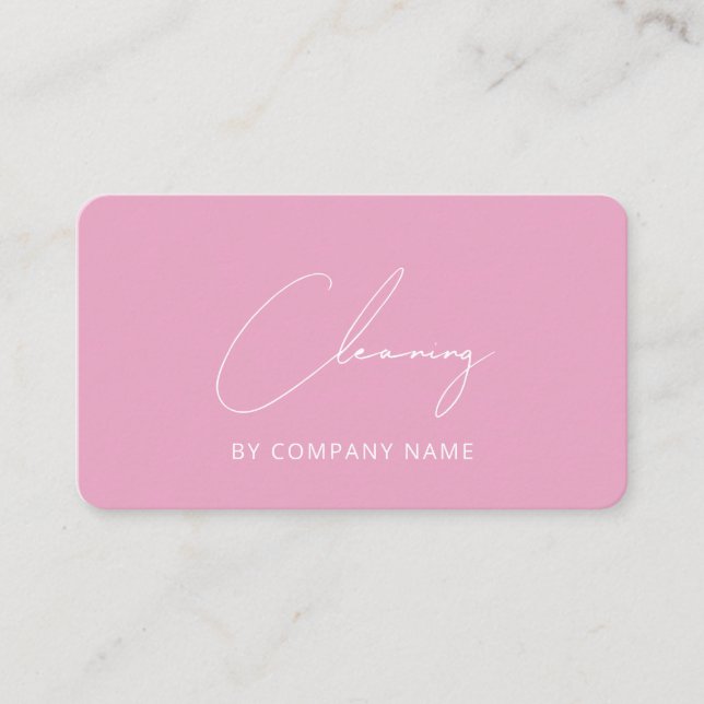Carte de visite élégante pour service de nettoyage (Devant)