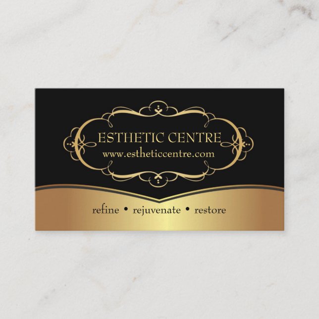 Carte de visite élégante pour studio de cosmétique (Devant)