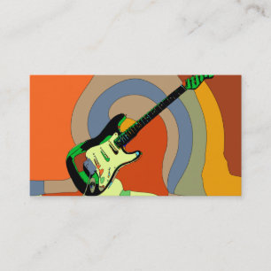 Carte de visite élégante professeur de musique gui