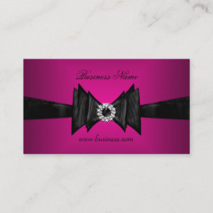 Carte de visite élégante rose riche diamant noir