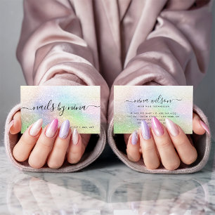 Carte De Visite Élégante signature de script holographe parties sc