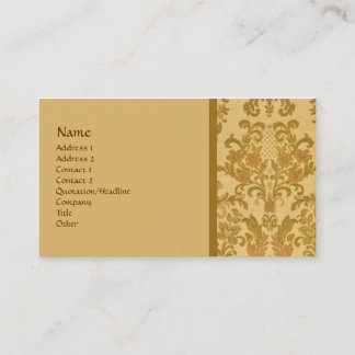Carte De Visite Elégante Tapisserie or Antique Biz Card